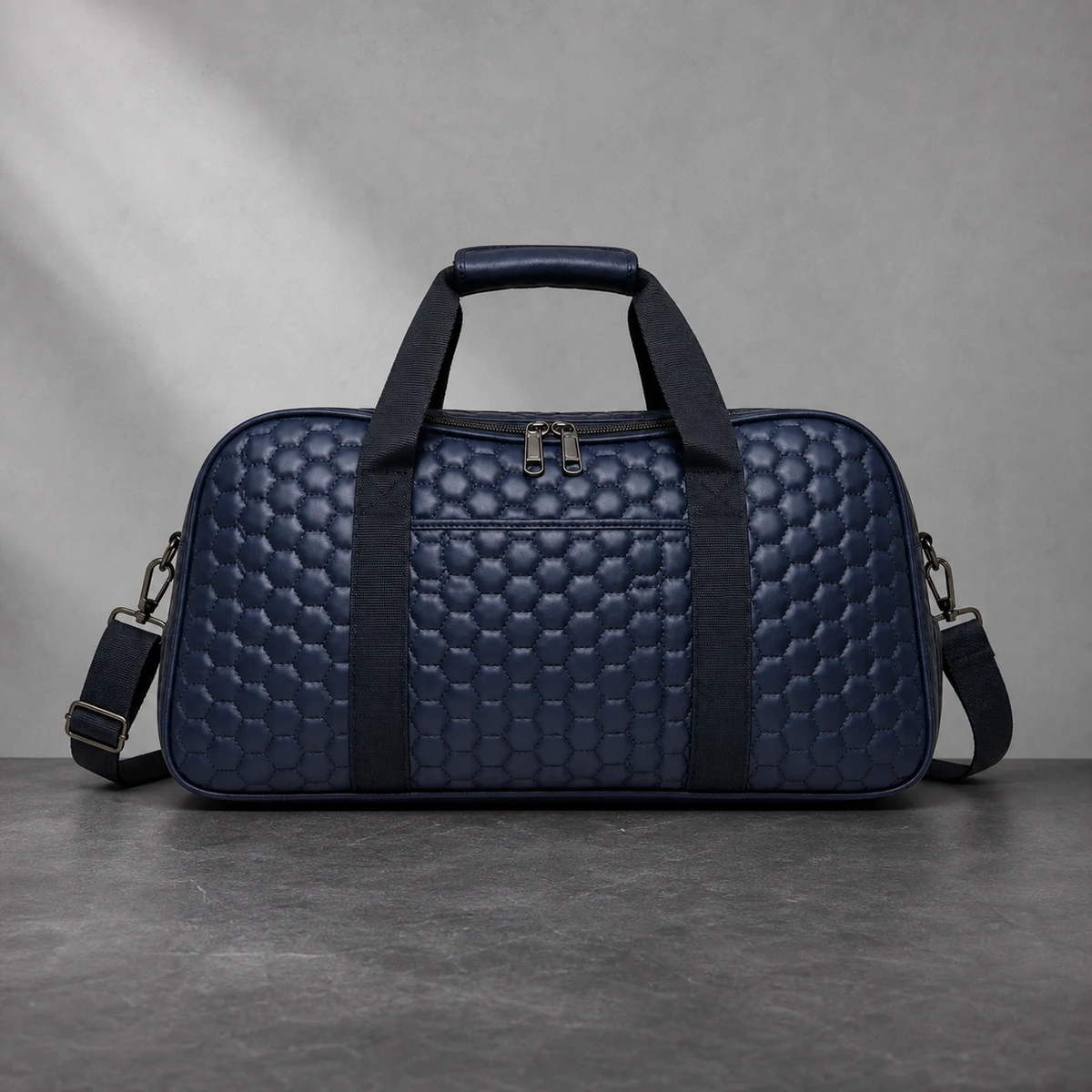 Lacivert Siyah Kapitone Spor Çantası 50 x 26 x 26 cm